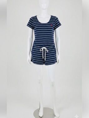 U.S. Polo Assn. Navy Short Sleeve Romper - Large